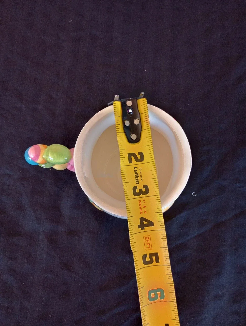 Pier 1 Imports Handpainted Dolomite Easter Egg Polka Dot Colorful Coffee Mug Cup